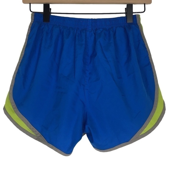 NIKE Women Running Shorts Dri-Fit Blue Green Grey White Swoosh Mesh Size XS - Picture 3 of 11